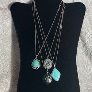 Pendant Necklace Set -4 necklaces for layering or wear separate